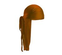 Lizzy | Silky Durag, Satin Headwrap for Men & Women | Brown, Ultra-Soft Polyester, Wide & Long Tail | Breathable, Lightweight, Wrinkle-Resistant | Helps Maintain Hair, Minimizes Frizz