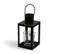 Lizzy Small Square Black Lantern | Lantern Portable Candle Holder Square Home Hanging Decor Indoor Tabletop Outdoor Events Parities and Halloween Decoration (1)