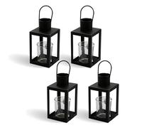 Lizzy Small Square Black Lantern | Lantern Portable Candle Holder Square Home Hanging Decor Indoor Tabletop Outdoor Events Parities and Halloween Decoration (4)