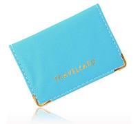 Lizzy | Travel Card Holder | Light Blue, PU Leather, Metal Corners | Bi-fold Design, Clear ID Window, Slim & Durable | Stores Oyster, Bus Pass, Rail Card, Credit Card