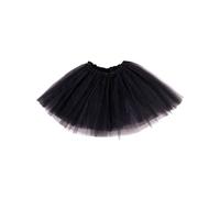 Lizzy | Tutu Skirt | 3 Layer, Short, Black, Adult Size, Tulle | Elastic Waistband, Lightweight, Fluffy Layers | Fancy Dress, Hen Party, Costume Accessory