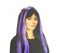 Lizzy Wigs for Women Halloween Curly Long Wavy Fashion Cosplay Ombre Black Mix Gray Hair Wigs with Wig Cap…pack of 1