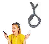 Lizzy Wired Hair Headband | Retro Rockabilly Adjustable Plain & Printed Wire Headbands Hair Accessory Head Wrap Vintage Various Colour & Designs (Glitter Silver, One Size)