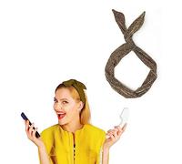 Lizzy Wired Hair Headband | Retro Rockabilly Adjustable Plain & Printed Wire Headbands Hair Accessory Head Wrap Vintage Various Colour & Designs