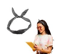 Lizzy Wired Hair Headband | Retro Rockabilly Adjustable Plain & Printed Wire Headbands Hair Accessory Head Wrap Vintage Various Colour & Designs