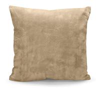 LJ Set of 4 Faux Fur Cushion Covers Super Soft Luxury Double Sided Mink Faux Fur Plush Cushion Covers (Mink)