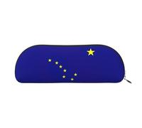 LJABCVNN Alaska State Flag Print Pencil Bag for Boys & Girls for School Office Travel, Back to School Present