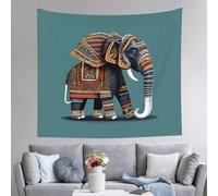 LJABCVNN Aztec Elephant Pattern Print Polyester Tapestry, Indoor Outdoor Wall Decor For Bedroom, Garden, Picnic
