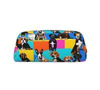 LJABCVNN Beagle Patterns Print Leather Pouch with Zipper, Storage Bag, Makeup Organizer for Office & Daily Use