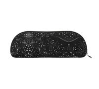 LJABCVNN Black White Glitter Print Print Pencil Bag for Boys & Girls for School Office Travel, Back to School Present