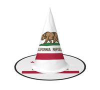 LJABCVNN California State Flag Print Halloween Witch Hat For Halloween Party, Carnival, A Must Have Costume Accessories