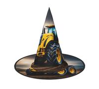 LJABCVNN Company Farm Tractor Print Halloween Witch Hat For Halloween Party, Carnival, A Must Have Costume Accessories