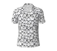 LJABCVNN Cute Baby Penguins Sketch Print Men's Polo Shirts, Worthy Casual and Business, Suitable for Most Adult Men Black