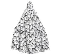 LJABCVNN Cute Baby Penguins Sketch Print Unisex Adult Halloween Hooded Cloak For Cosplay/Parties/Stage/Costume Balls