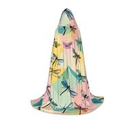 LJABCVNN Dragonfly Print Teenagers Hooded Capes, Elevate Your Festive Look For Halloween And Cosplay