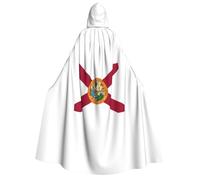 LJABCVNN Flag Of Florida Print Adult Halloween Hooded Cloak, Comfortable For Cosplay/Parties/Haunted Houses