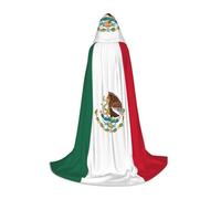 LJABCVNN Flag Of Mexico Print Teenagers Hooded Capes, Elevate Your Festive Look For Halloween And Cosplay