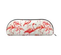 LJABCVNN Flamingos On White Print Pencil Bag for Boys & Girls for School Office Travel, Back to School Present
