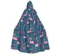 LJABCVNN Floral Swan Print Adult Halloween Hooded Cloak, Comfortable For Cosplay/Parties/Haunted Houses