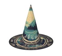 LJABCVNN Not All Who Wander Are Lost 1 Print Halloween Witch Hat For Halloween Party, Carnival, A Must Have Costume Accessories