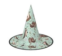 LJABCVNN Otters Print Halloween Witch Hat For Halloween Party, Carnival, A Must Have Costume Accessories