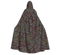 LJABCVNN Programmer Programming Code Print Adult Halloween Hooded Cloak, Comfortable For Cosplay/Parties/Haunted Houses