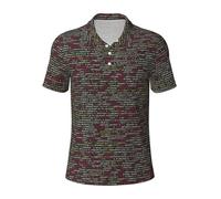 LJABCVNN Programmer Programming Code Print Men's Polo Shirts, Worthy Casual and Business, Suitable for Most Adult Men Black