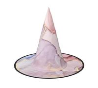 LJABCVNN Purple And Gold Marble Print Halloween Witch Hat For Halloween Party, Carnival, A Must Have Costume Accessories