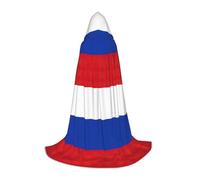 LJABCVNN Russian Flag Print Teenagers Hooded Capes, Elevate Your Festive Look For Halloween And Cosplay