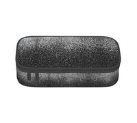 LJABCVNN Shiny Silver Glitter Print Multi-Functional Pencil Case, Stationery Organizer Box for Men and Women