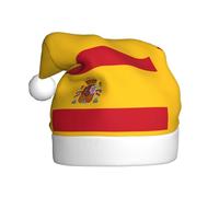 LJABCVNN Spanish Flag Print Unisex Adult Christmas Hat, Polyester Xmas Hat For Family Holidays & Traditions