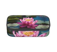 LJABCVNN Spirit of The Lotus Print Multi-Functional Pencil Case, Stationery Organizer Box for Men and Women