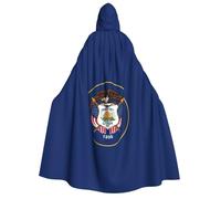LJABCVNN Utah Flag Print Adult Halloween Hooded Cloak, Comfortable For Cosplay/Parties/Haunted Houses