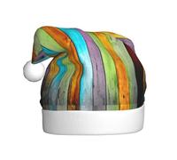 LJABCVNN Vertical Planks In Carpentry Oak Timber Print Unisex Adult Christmas Hat, Polyester Xmas Hat For Family Holidays & Traditions