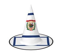 LJABCVNN West Virginia State Flag Print Halloween Witch Hat For Halloween Party, Carnival, A Must Have Costume Accessories