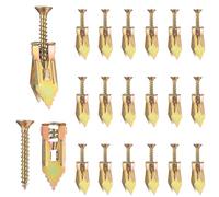 LJAPPLIED 200Pcs Plasterboard Fixings & Wall Plugs, Cavity Fixing Anchors and Screws, Hollow Expansion Anchors With Self Drilling Screws for Gypsum Board - M4x30mm (100 Anchors + 100Screws)