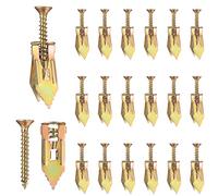 LJAPPLIED 50 Pcs Plasterboard Fixings & Wall Plugs, Cavity Fixing Anchors and Screws, Hollow Expansion Anchors With Self Drilling Screws for Gypsum Board - M4x30mm