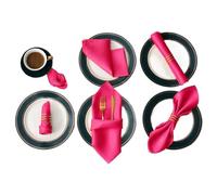 LJAYNJC Cloth Napkins 12Pcs 30X30cm Satin Table Napkin Soft Wedding Banquet Square Table Napkins Dinner Party Decoration(22)