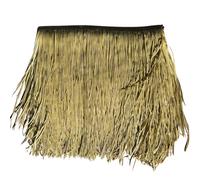 LJBD Artificial Thatch Roofing Fireproof Mexican Palm Thatch Straw Roof Panels Duck Blind Grass for Tiki Bar Hut Palapa roof Garden Patio Umbrella Fence Party Decoration(Size:5pcs,Color:lightyellow)