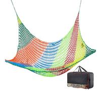 LJBD Kids Climbing Cargo Net Double Layers Knotless Playground Safety Netting Heavy Duty Fall Protection for Treehouse, Monkey Bar, Children's Swing Hammock(Size:1 * 3m(3 * 10ft),Color:Multicolor)