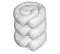 LJBD Oil Only Absorbent Sock, Reusable Absorbent Boom Snake for Oil Spill,Fuel,Hydrocarbon Based Fluids, Repels Water Each 3mx12.7cm(L X Dia.) Absorbs 30L per Boom(Size:Pack of 3,Color:white)