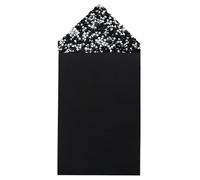 LJBFNN Rhinestone Pocket Squares for Men Prefolded, Crystal Sequin Pre Folded Handkerchiefs on Card Party Prom Wedding Daily, Black Silver, Standard