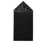 LJBFNN Rhinestone Pocket Squares for Men Prefolded, Crystal Sequin Pre Folded Handkerchiefs on Card Party Prom Wedding Daily, Black, Standard