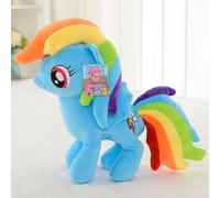 LJBLEUSK 33CM My Little Pony, Huggable Plush Rainbow Dash, Cuddly Plush Toy, Horse Plush Figure, Cuddly Toy For Children, Girls And Boys, To Collect, Cuddle And Play With Blue