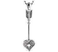 LJBLEUSK Chinese Style Pendant 925 Sterling Silver Jewelry Bow and Arrow Thai Silver Cupid Eros Arrow Unisexual Pendant No Chain
