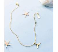 LJBLEUSK Fish Tail Bracelet Ocean Simple Temperament Forest Design S925 Silver Jewelry Women, Argent