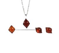 LJBLEUSK S925 Fashion Sterling Silver Necklace Opening Ring Loops Set Jewelry Women's Eyes Red Agate Classic Retro Charm Creative Gift