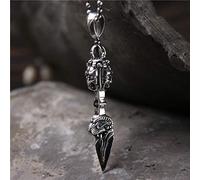 LJBLEUSK S925 Men's Simple Ethnic Style Instrumental Buddhist Face to Three God Fashion Personality Designer Gift Trend