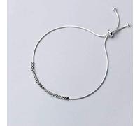LJBLEUSK S925 Silver Bracelet Women's Fashion Korean Simple Literary Style Diamond Personality Jewellery Black