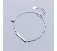 LJBLEUSK S925 Silver Chevy Female Korean Style Simple Literary Style Personality Frosted Surface Word Fashion Foot Jewelery Female Ankle Bracelet